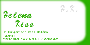 helena kiss business card